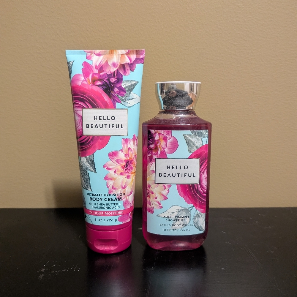 Body Cream and Shower Gel Set - Pink Floral